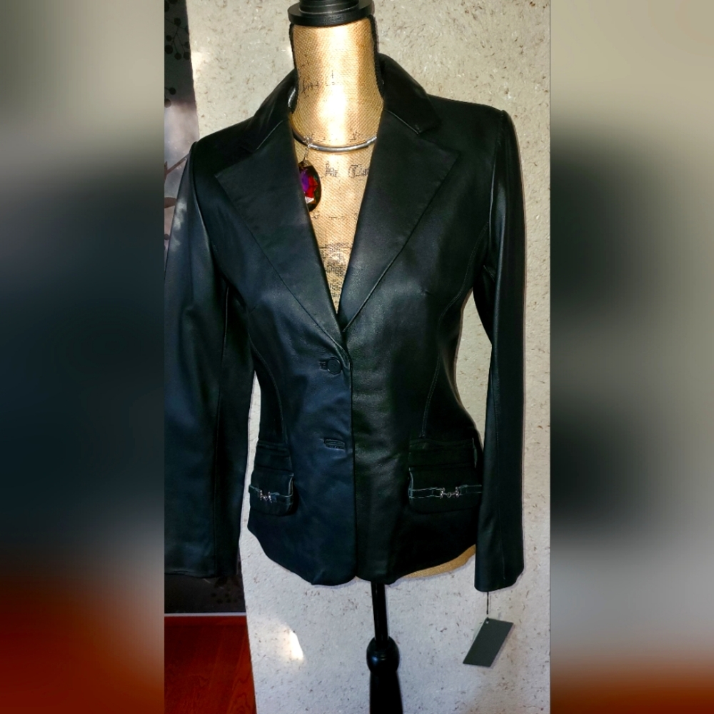 Leather jacket brand new with tags